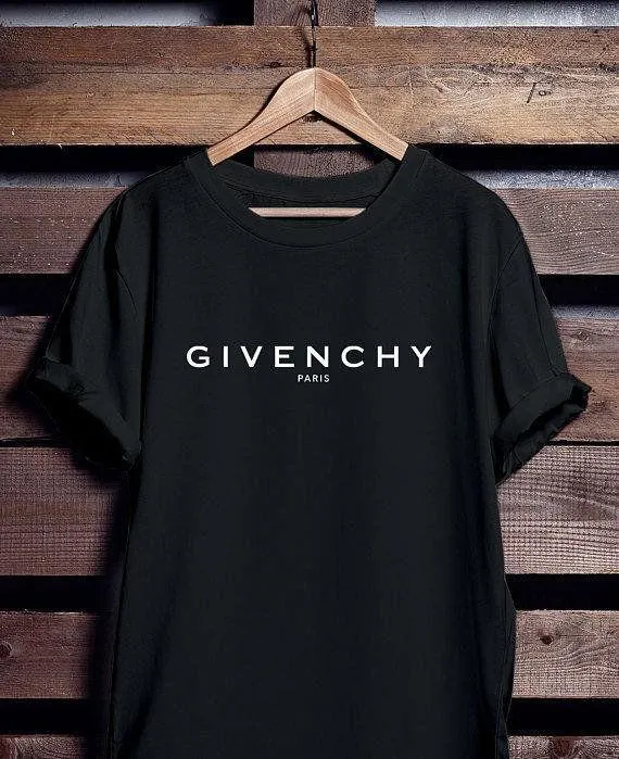 men Black Givenchy Printed T-Shirt Cotton Round Neck Medium to XL