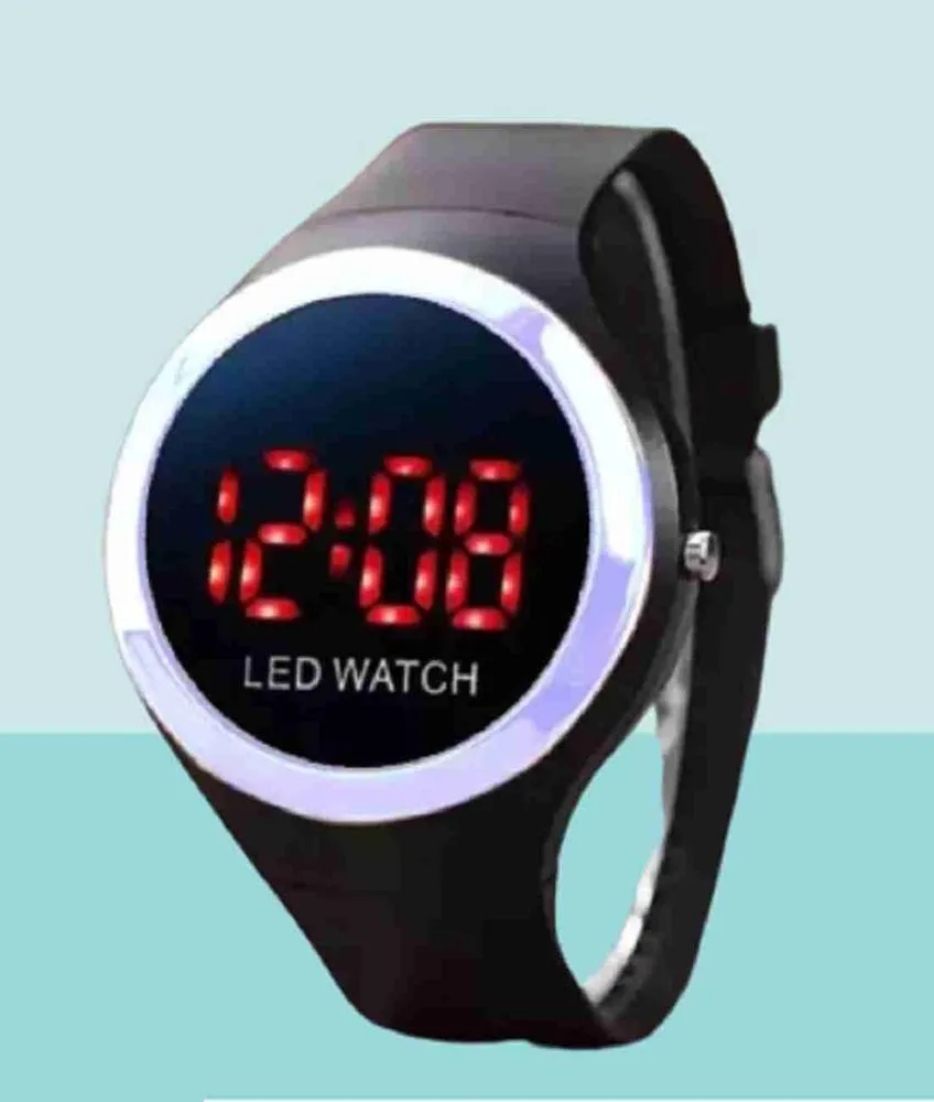 LED Smart Watch Black Silicone 50ml Adjustable 5-8Yrs