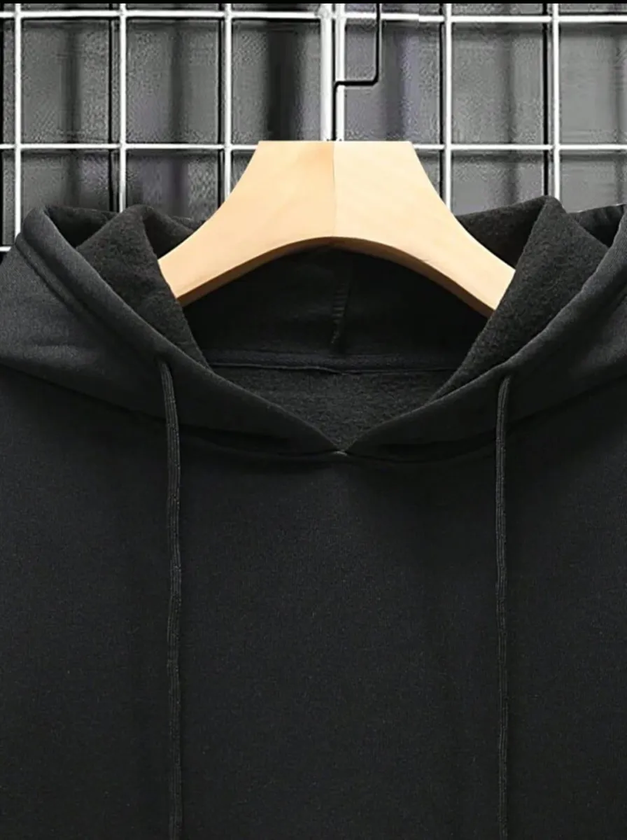 Men's Black Fleece Hoodie Small to XL